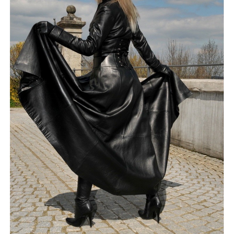 Women Gothic Full Length Jacket Alternative Victorian, Steampunk, Trench Long Coats